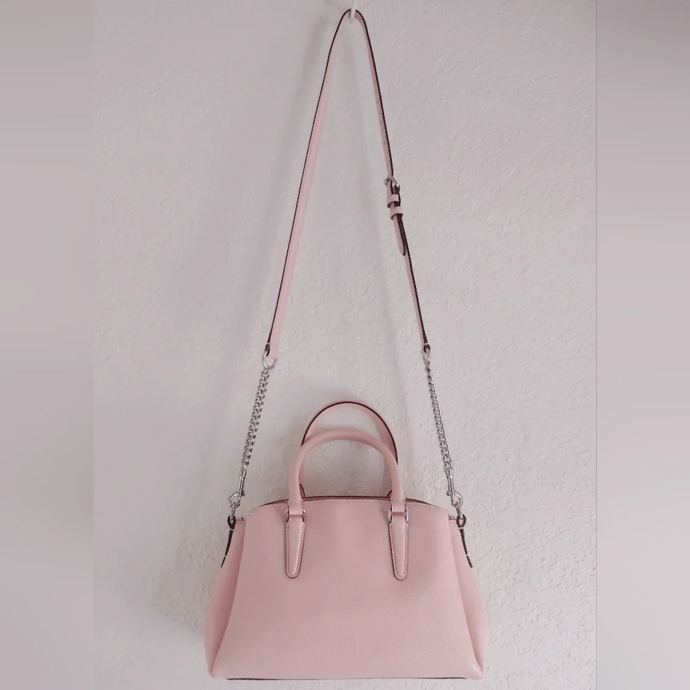 Coach Mini Sage Carryall Light Pink Satchel with Chain Strap - Picture 8 of 13